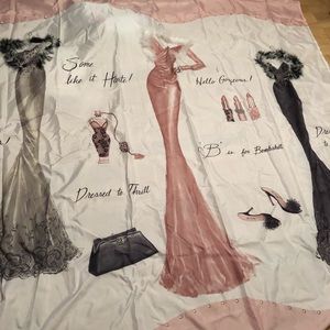 Dressed to Thrill Glam shower curtain and gem stone rings